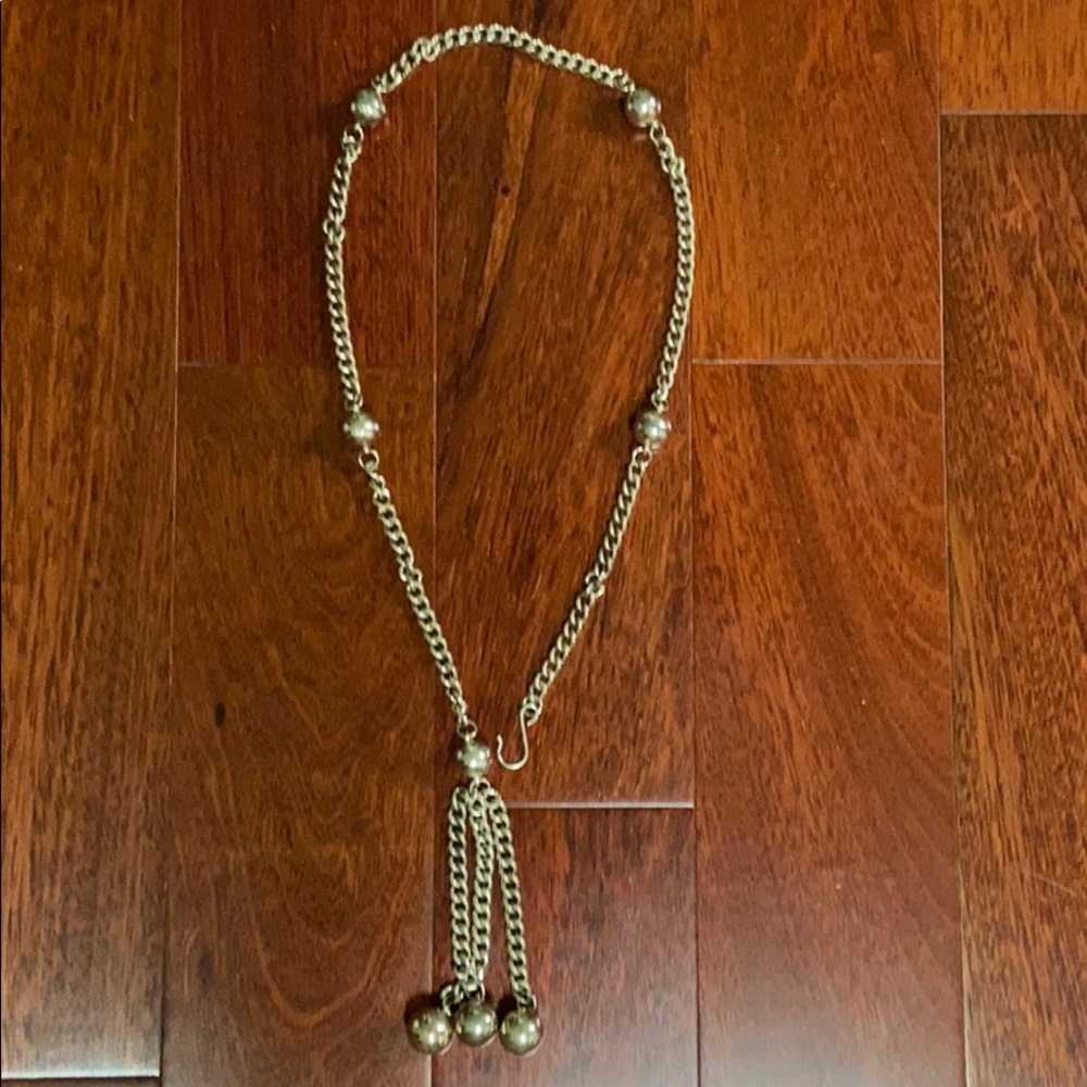 Silver Tone Ball & Chain Belt